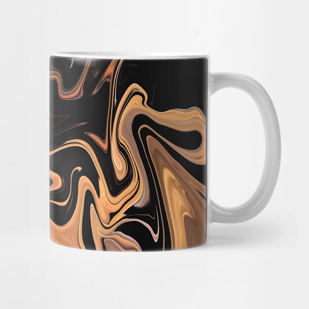 Milk Tea - Digital Liquid Paint Swirls by GenAumonier